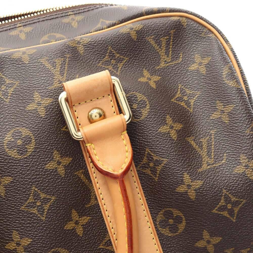 Louis Vuitton Monogram Carryall Canvas Boston Leather Bag Brown - Picture 8 of 8